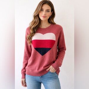 Sundry Wool Cashmere Heart Sweater Romantic Clean Girl Valentines Day Size Small